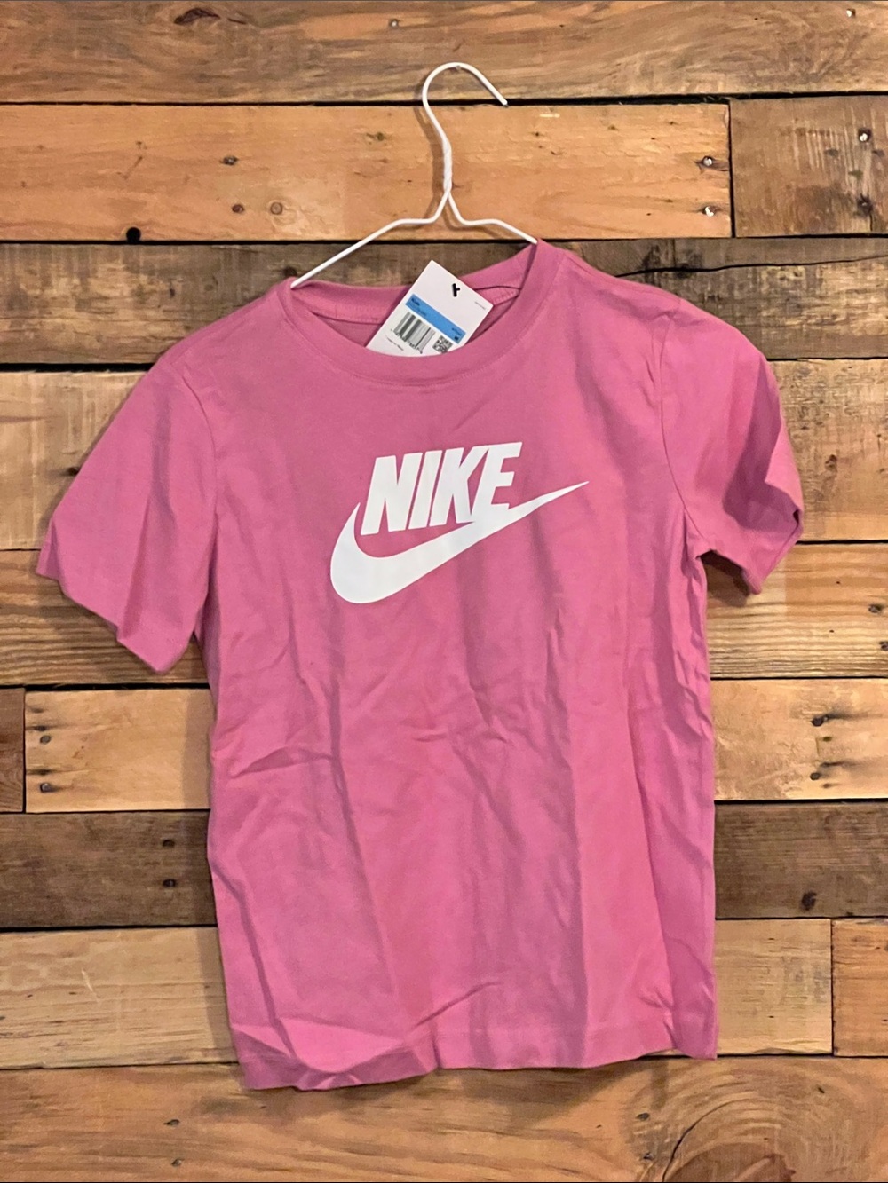 Nike Pink Short Sleeve Tee with White Logo